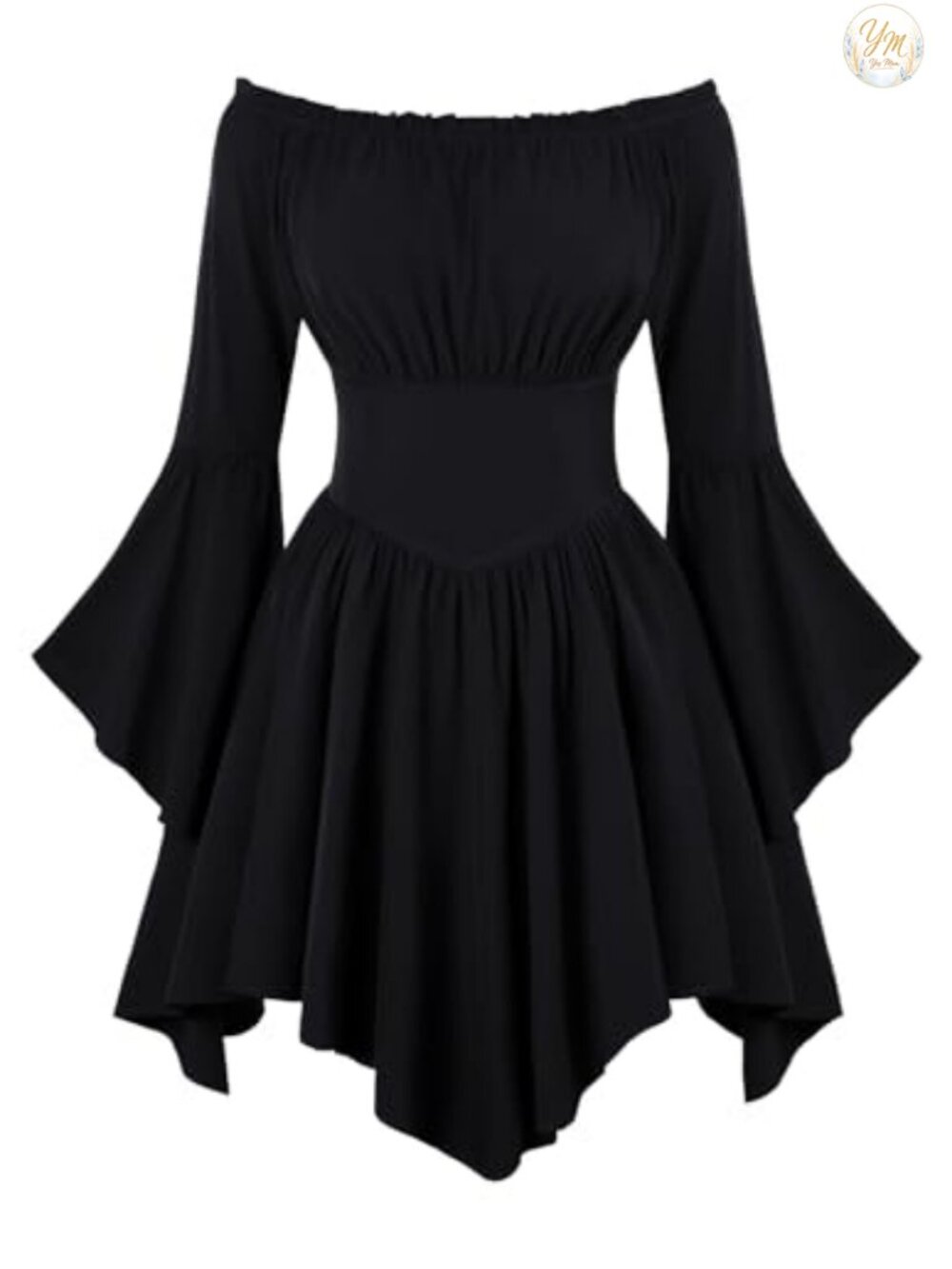 Renaissance Pirate Off Shoulder Corset Dress Lace Bell Sleeve